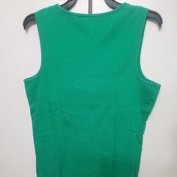 green cotton Kim Rogers XL tank top - Picture 2 of 3